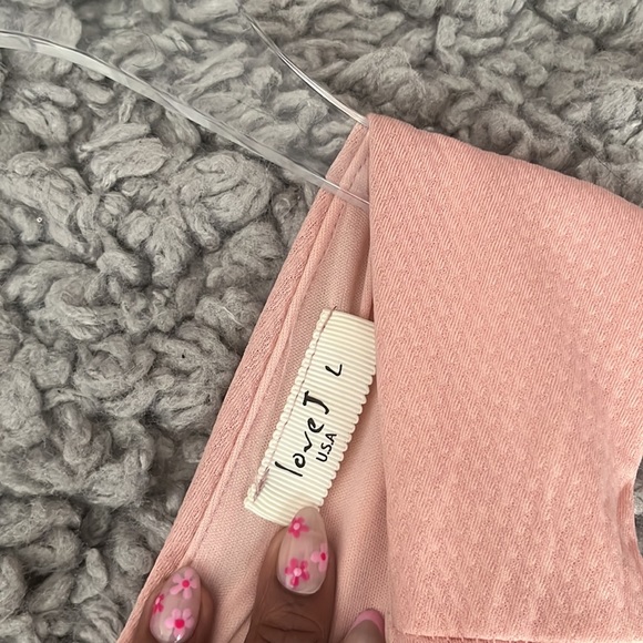 Light pink v neck dress size L - Picture 3 of 5